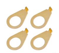 4 Pcs Guitar Knobs Pointer Plate Indicator Washers For Lp Electric Guitar Parts Metal Silver Gold Position Marker Fits Metric Pots Under 9.7 Mm Diameter 22 X 14.2 Mm Size Accessory Kit(Gold)