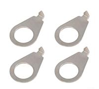 4 Pcs Guitar Knobs Pointer Plate Indicator Washers For Lp Electric Guitar Parts Metal Silver Gold Position Marker Fits Metric Pots Under 9.7 Mm Diameter 22 X 14.2 Mm Size Accessory Kit(Silver)