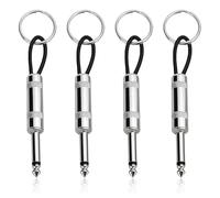 4 Pcs Guitar Plug Metal Keychain, Guitar Keyring for Marshall JCM800 Wall-Mounted Key Holder Storage Accessories, for Music Lovers and Enthusiasts, Perfect for Room, Studio, Entryway