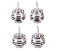4 Pcs Guitar Strap Locks, Security Quick Release Strap Button Retainer, Antiskid Strap locks for Electric Guitar Bass Ukulele - Silver