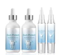 4 PCS Gum Repair Set Teeth Repair Gel & Gum Care Drops Deeply Cleaning Teeth for Adults Treatment Oral Care Gingivitis and Periodontal Disease Fresh Breath(2 * 4ml+2 * 30ml)