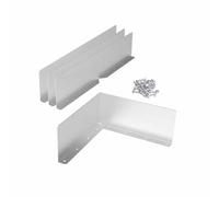 4 Pcs Gutter Valley Splash Guards, Aluminum Rain Diverter Roofing Gutter Splash Guards with Screws, Rain Drip Gutter Guard for House Residential (Bent Style)