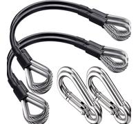 4 Pcs Gym Cable Extension,10 Inch Attachments for with Carabiner Fitness Home Machine Accessories