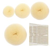 4 Pcs Hair Bun Maker Set,Hair Donuts for Buns,Hair Doughnuts,Mini Hair Bun Donut Shaper,Hair Bun Rings Accessories Small-Medium-Large for Dancer Ballet Girls Kids,Doughnut with 20 Bobby Pins Blonde