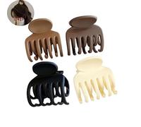 4 Pcs Hair Claw Clips Womens Hair Grip High ponytail Holders clip plastic hair clip back of the head hair clip Ladies Beauty Hair Claws Classic Clamp Jaw Claw Clip, for Women Girls