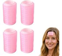 4 Pcs Hair Curler Bangs Roller, 3 inch Double Layer Self-Adhesive Hair Roller for Volume, No Tugging Sensation, 2-in-1 Curling & Clippin, for Girls, Women