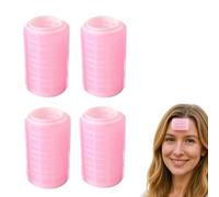 4 Pcs Hair Curler Bangs Roller, 3 inch Double Layer Self-Adhesive Hair Roller for Volume, No Tugging Sensation, 2-in-1 Curling & Clippin, for Girls, Women