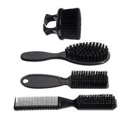 4 Pcs Hairdresser Brush Set Neck Dusters Beard Cleaning Grease Hair Styling Rings