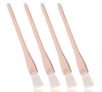 4 PCS Hake Brushes, 1 Inch Hake Brush Watercolour, Soft Goat Hair Brush, Flat HakeBrushes with Solid Wooden Handle Brushes for Watercolor, Pottery, Painting Arts