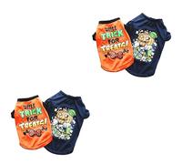 4 Pcs Halloween Pet Dog T-shirt Puppy Warm Dress up Dog Vest Halloween Thermal Hoodie Halloween Dog Outfit Pets Apparel