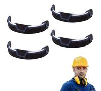 4 PCS Hard Hat Sweatband with Liners, Helmet Liner for Construction and Industrial Workers, Washable Hat Bands,Self Adhesive Replacement Helmet Liner Replacement Helmet Accessories for Men Women (Blac