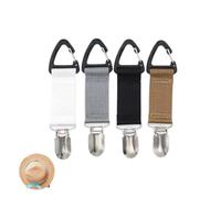 4 Pcs Hat Clips for Travel On Bag,Magnetic Holiday Accessories Portable Glove Clip Elastic Hands-Free Hats Holder,for Cap Handbag Luggage Organizer Purse Women Girl Beach Outdoor Traveling Accessory