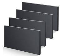 4 Pcs HDPE Plastic Sheet, HDPE Sheet 1/2" Thick, Size 6" x 12", High Density Polyethylene Sheet Solid Plastic Block for DIY Projects for Machining Home (Black)