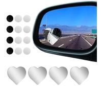 4 Pcs Heart Shaped Blind Spot Mirrors for Cars, Blindspot Mirrors for Cars, Car Side Mirror Blindspot Durable Car Wing Mirror Blindspots Frameless Design, Sedans SUV Truck