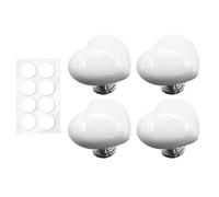 4 PCS Heart-Shaped Toilet Flush Button, Love Heart Shaped Tank Button, for Women Manicures Toilet Lid Tank Covers Drawer Knobs Decor