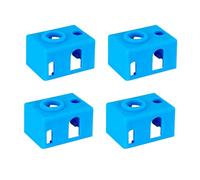 4 PCS Heater Block Silicone Socks, Compatible with E3D V6 PT100 & Dragon Hotend, High Temp Thermal Insulation Cover, Reduces Heat Loss for 3D Printing
