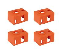 4 PCS Heater Block Silicone Socks, Compatible with E3D V6 PT100 & Dragon Hotend, High Temp Thermal Insulation Cover, Reduces Heat Loss for 3D Printing