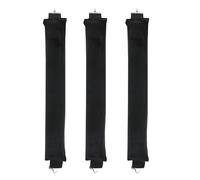 4 pcs Heatless Overnight Curling Rods for Blowout Curls. No Heat Hair Curlers for Sleeping for Short Hair (Black)