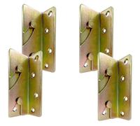4 PCS Heavy Duty Bed Rail Brackets,Bed Hinges Sets,Bed Frame Fasteners