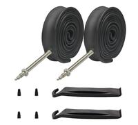 4 PCS Heavy Duty Bike Tubes 4 Packs 700x23 700x25C 48mm 80mm Road Bike Inner Tubes 23-622 25-622 Presta Valve (2 PCS 60mm)