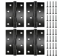 4 Pcs Heavy Duty Door Hinges 4 Inch/100mm Ball Bearing Hinge, Stainless Steel Gate Hinges for Wooden Gate Cabinet Outdoor Internal Door Hinge, with 32 Pcs Screws