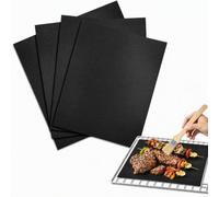 4 Pcs Heavy Duty Non Stick Oven Liner, 40×50cm Black Large Oven Liners | Heat Resistant Non-Stick Waterproof Greaseproof Food-Safe Washable Smooth for Cooking Baking and Daily Kitchen Baking Use