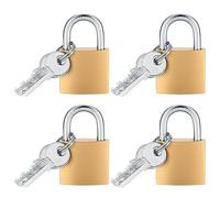 4 Pcs Heavy Duty Padlocks with Keys 32mm Mini Key Lock for Gym Locker Shed