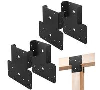 4 PCS Heavy Duty Post Cap Tie Brackets, 6x6 (Actual 5.5"x5.5") Pergola Brackets, Heavy Duty Galvanized Metal Bracket, Wood Post Beam Connector for Gazebo Deck Patio Pergola Construction (6x6-4PCS)