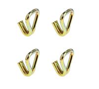 4 PCS Heavy Duty Ratchet Hook, 25mm x 800kg Double J Hook Ratchet Strap Hooks Replacement for Tie Down Straps, Trailer Strap and Webbing Straps