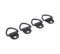 4 Pcs Heavy Duty Tie Down Anchor Lashing D Rings with Steel Hooks, High Strength 1000LB Safe Load and 3000LB Breaking Capacity, Protective Black Coating, For Easy