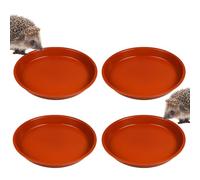 4 Pcs Hedgehog Bowls, 14cm Hedgehog Feeding Station Set, Garden House Bowls with Water Bowl, Durable Outdoor Pet Feeding Solution for Small Animals