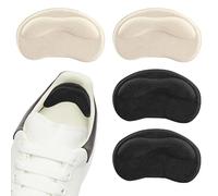 4 PCS Heel Cushion Pads,Heel Cushion Pads,Self-Adhesive Heel Grips Inserts for High Heels,Running Shoes etc.Ensure That They Stay Safe in Various Activities Such as Shopping etc(Black and Skin Tone)