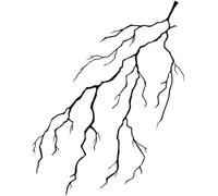 4 PCS Herbal Juice Lightning Tattoo Stickers Linear Hand Traces Of Lightning Strikes Temporary Tattoos