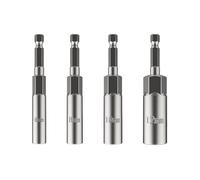 4 PCS Hex Nut Driver Set, 6/8/10/12mm Hex Socket Set, 1/4" Shank 80mm Length, Steel Quick-Release Impact Driver Socket Wrench