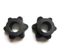 4 PCS Hex Nut Dumbbell Clips, Dumbbell Screw Clamps Anti-Slip Barbell Collars Ends, Barbell Spin Lock Nuts, Weight Lifting Clips, Secure Bar Clamps, Fitness Training Equipment for 1-Inch Standard Bars