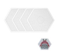 4 PCS Hexagon Hama Bead Board, Large Circle Clear Boards Hama with 5mm Beads, 15 x 15cm Plastic Pegboards Hexagon Template for Kids DIY Handmade Products