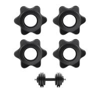 4 Pcs Hexagon Nuts Dumbbell Clips,Anti-Slip Spin-Lock Hexagon Nuts Barbell Clamps,Durable Firm Collar Screw Clamps Hex Nut,Hex Nut Weight Bar Clips for Dumbbell Weight Lifting Fitness Training(Black)