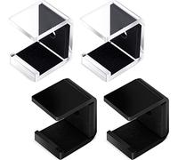 4 Pcs Hockey Stick Display Holder Hanger Organizer Ice Hockey Stick Wall Mount Rack Holder Acrylic Hockey Stick Holder with Install Accessories for Sports Storage Horizontal Display, 2 Colors