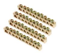 4 Pcs Hole Copper Ground Neutral Electrical Terminal Block Connector