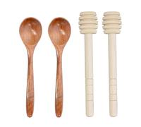 4 Pcs Honey Spoon Honey Stick Wooden Honey Spoon Honey Spoon Dipper is Easy to Clean and Reuse,for Stirring Honey Tea Coffee Jam and Wedding Party Favors Gift