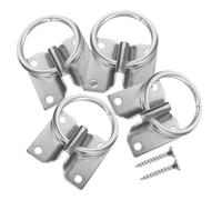 4 Pcs Horse Tie Ring Cross Blocker Bolt Halters Training Riding Accessories Stable Goods Metal Tie Ring For Equine Supplies