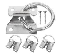 4 Pcs Horse Tie Ring Heavy Duty Hook Up Rings Riding Training Equipment Iron Accessory