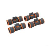 4 Pcs Hose Connectors With Shut-off Valve Coupling And Regulating Switch For Garden Watering Irrigation System Outdoor Use In Green Yard