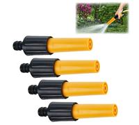 4 PCS Hose Nozzles, Hose Pipe Nozzle End, Garden Hose Nozzles & Spray Adjustable Head Garden Hose to Adjust The Water Flow for Watering Plants Car Washing Shower Pet (Yellow)