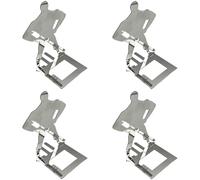 4 Pcs Hot Dog Holder, Human Shape Stainless Steel BBQ Sausage Holder, Portable 304 Metal Roasting Rack with Secure Prongs for Corn, Novelty Hot Dog Stand for Outdoor Barbecue, Camping, Party