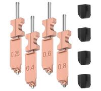 4 Pcs Hotend Kit with Silicone Cover 0.25mm 0.4mm 0.6mm 0.8mm Quick-Swap Nozzle 3D Printer Assembled Extruder Kits for FLASHFORGE AD5X (4 Pcs)
