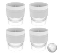 4 Pcs Ice Ball Mould,Round Ice Cube Moulds,Reusable Silicone Ball Maker for Kids with Candy Pudding Jelly Milk Juice Chocolate Moulds Or Cocktails Whiskey,Easy Release and Stackable Design