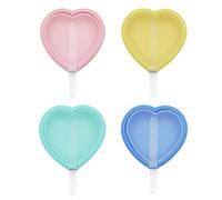 4 Pcs Ice Lolly Moulds with Sticks,Ice Cream Silicone Maker with Non-Spill Lid,Reusable Mini Mouldsfor DIY Homemade Dessert Chocolate