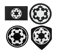 4 PCS Imperial Target Empire Target Shield Patch Funny Embroidered Emblem Applique Hook and Loop Badge Patches for Armband,Vest,Hat,Backpack,Jacket,Jeans,Bag,Biker,Uniforms,Clothes