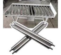 4 Pcs Industrial Conveyor Roller- 2.4" 2" 1.5" 1.3" 1" Dia，Heavy Duty Replacement Conveyor Belt Rollers, Stainless Steel Transmission Galvanized End(Dia 2.4''/60MM,L 400MM(15.7in))